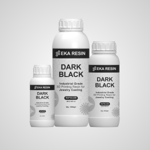 Resin 2 EKA Resin Direct Castable Resin for Jewelry 3D Printers, Dark Black