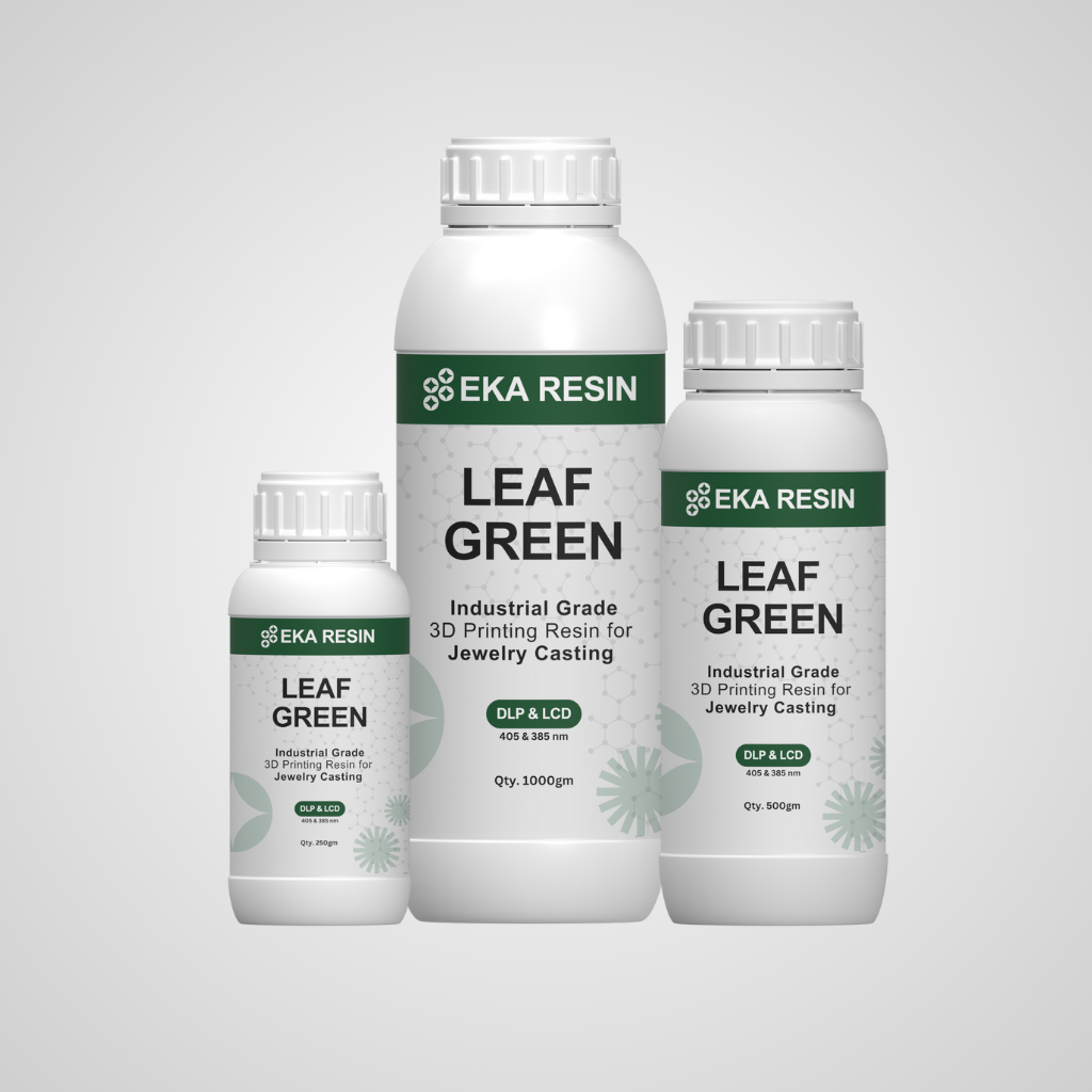 EKA 3D Printer Resin Castable Resin for Jewelry, Leaf Green, High Detail