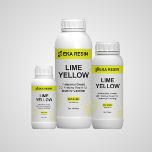 Resin 3 EKA Direct Castable Resin Lime Yellow for Jewelry 3D Printing